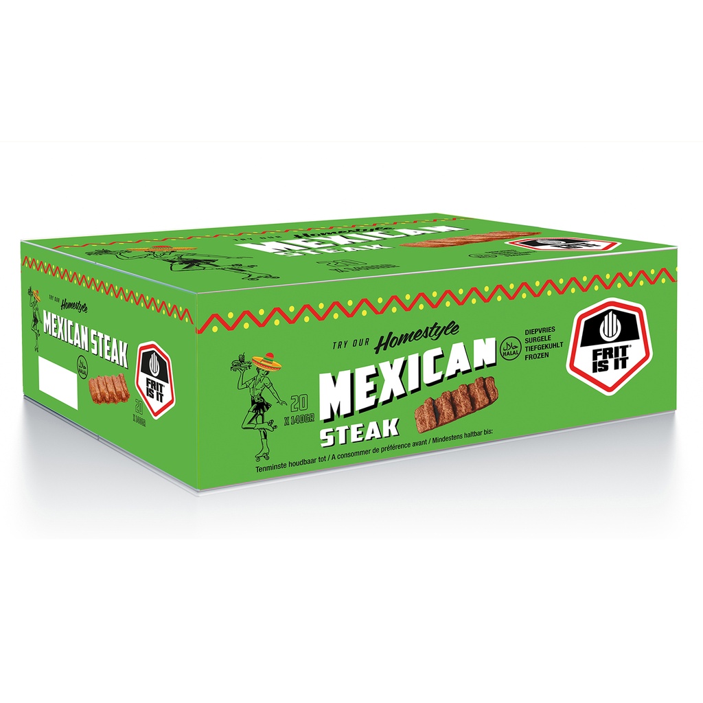 Steak Mexicain Halal B-Six 20 x 140 gr