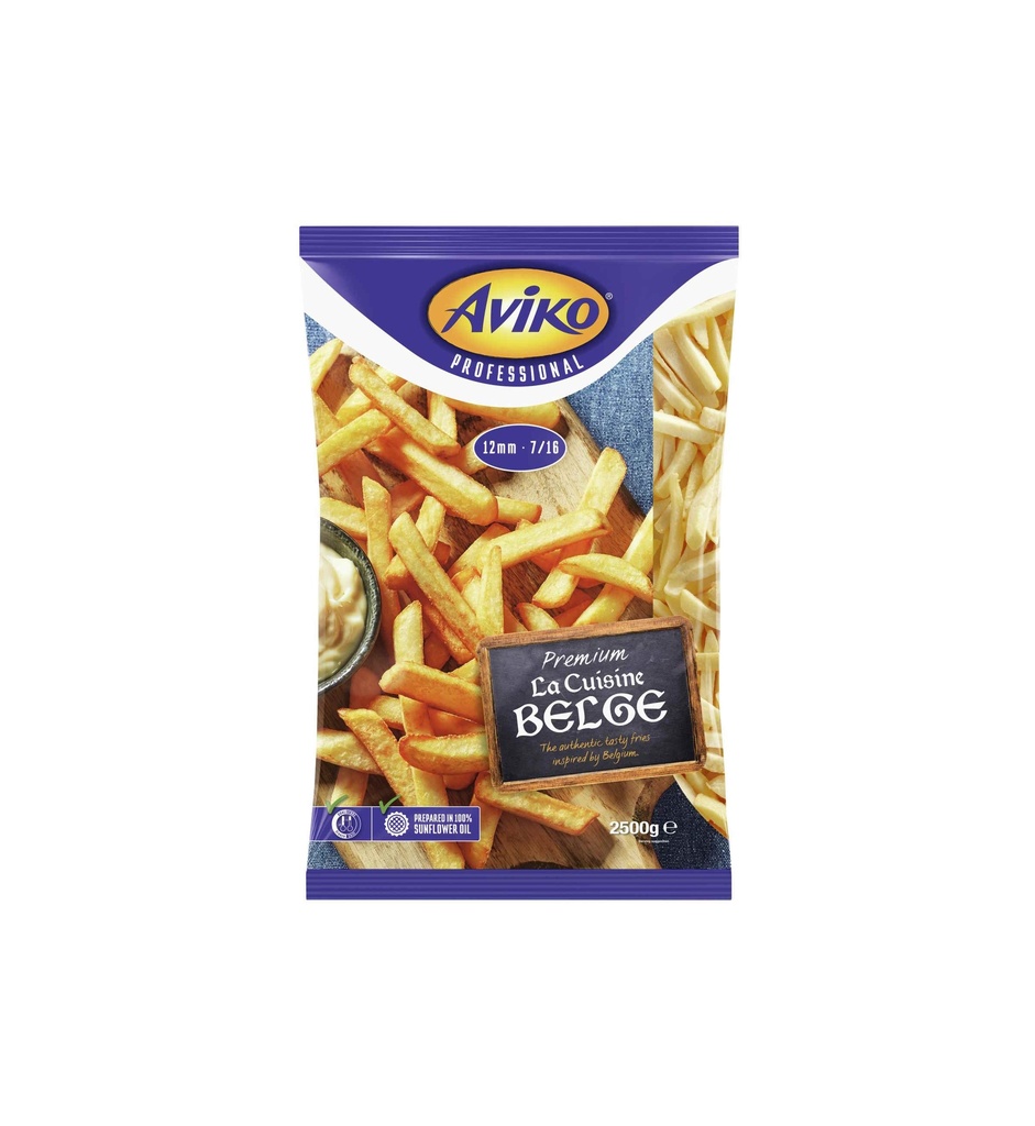 Frites 11 mm Congelé Cuisine Belge Aviko 5 x 2,5 kg