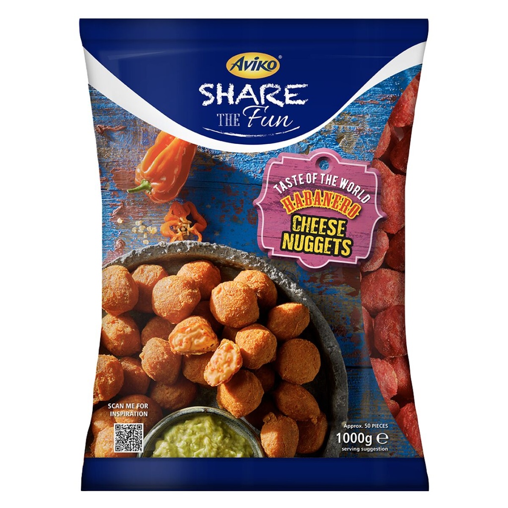 Red Habanero Cheese Bites Aviko 1 kg