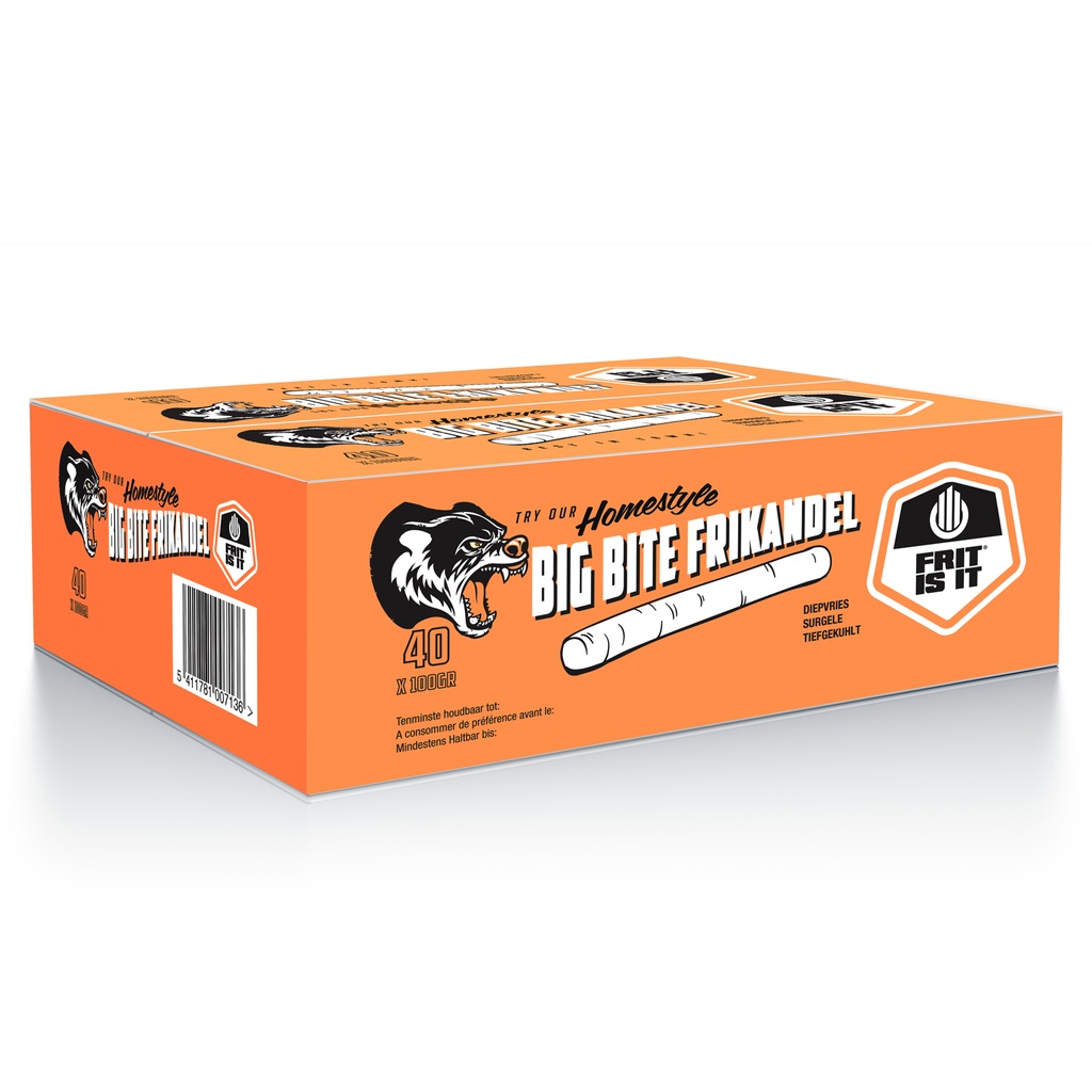 Fricandelle Big Bite Frit Is It 40 x 100 gr