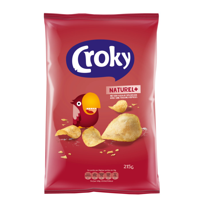 Chips Croky Naturel 12 x 200 gr