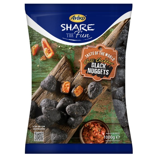 [3415] Nuggets Cheesy Black Aviko 1 kg