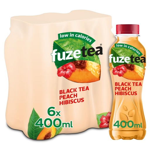 [5101] Fuze Tea Black Tea Peach Hibiscus Pet 24 x 40 cl