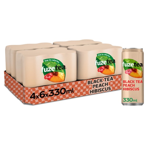 [5050] Fuze Tea Black Tea Peach Hibiscus Can 6 x 4 x 33 cl