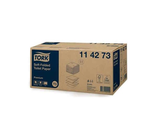 [4917] Tork Toilet Paper Folded Soft 2 Couches - 114273 - T3