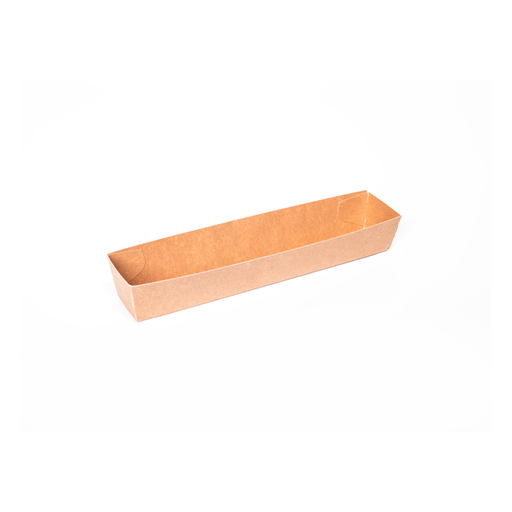 [14505] Bac à frites A 8 - 260 x 63 x 34 mm - Eco Kraft - 100 pcs